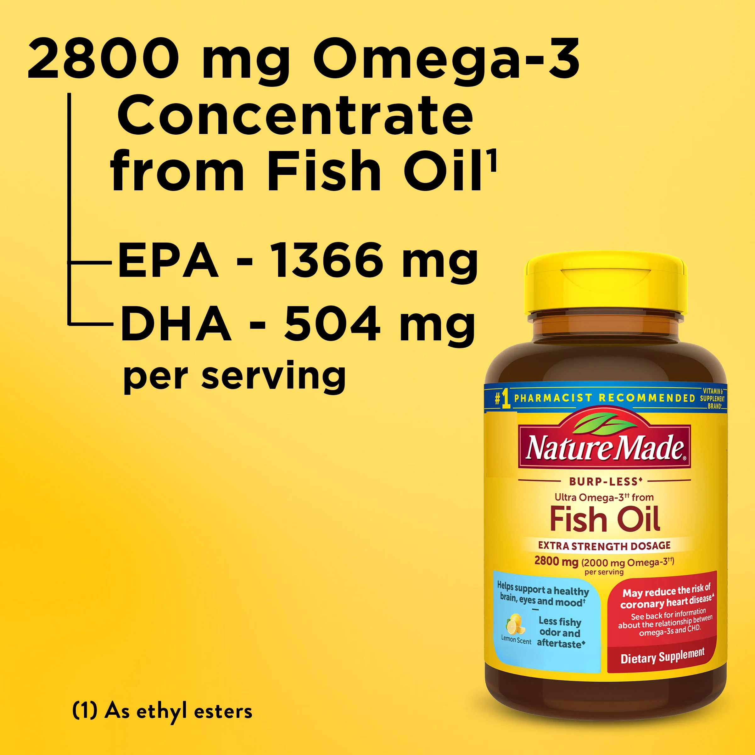 Extra Strength Omega-3†† From Fish Oil Softgels 2800 mg - Image 3