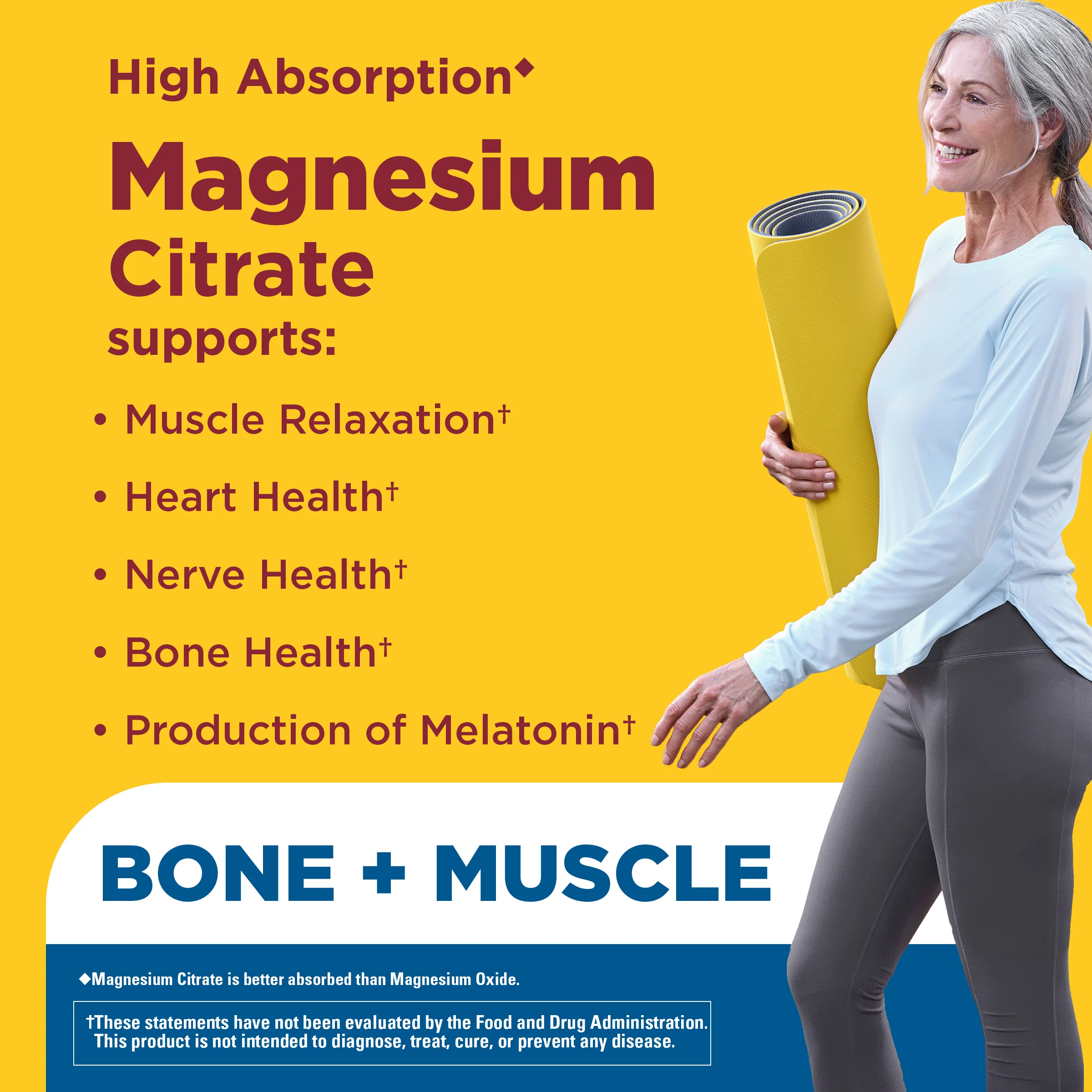 Magnesium Citrate Tablets Extra Strength Dosage High Absorption♦ 400 mg Per 2 Tablets - Image 4