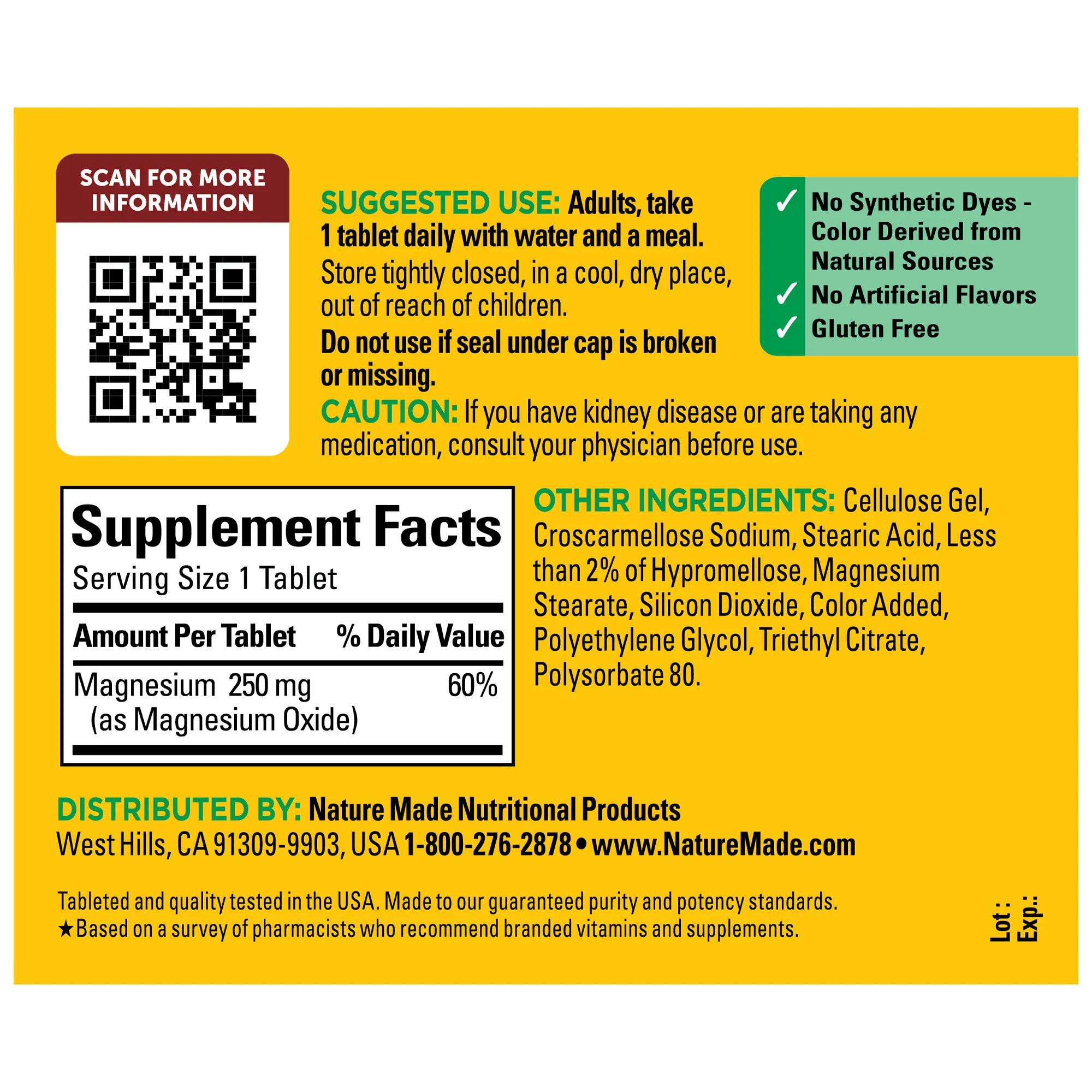 Magnesium 250 mg Tablets - Image 5