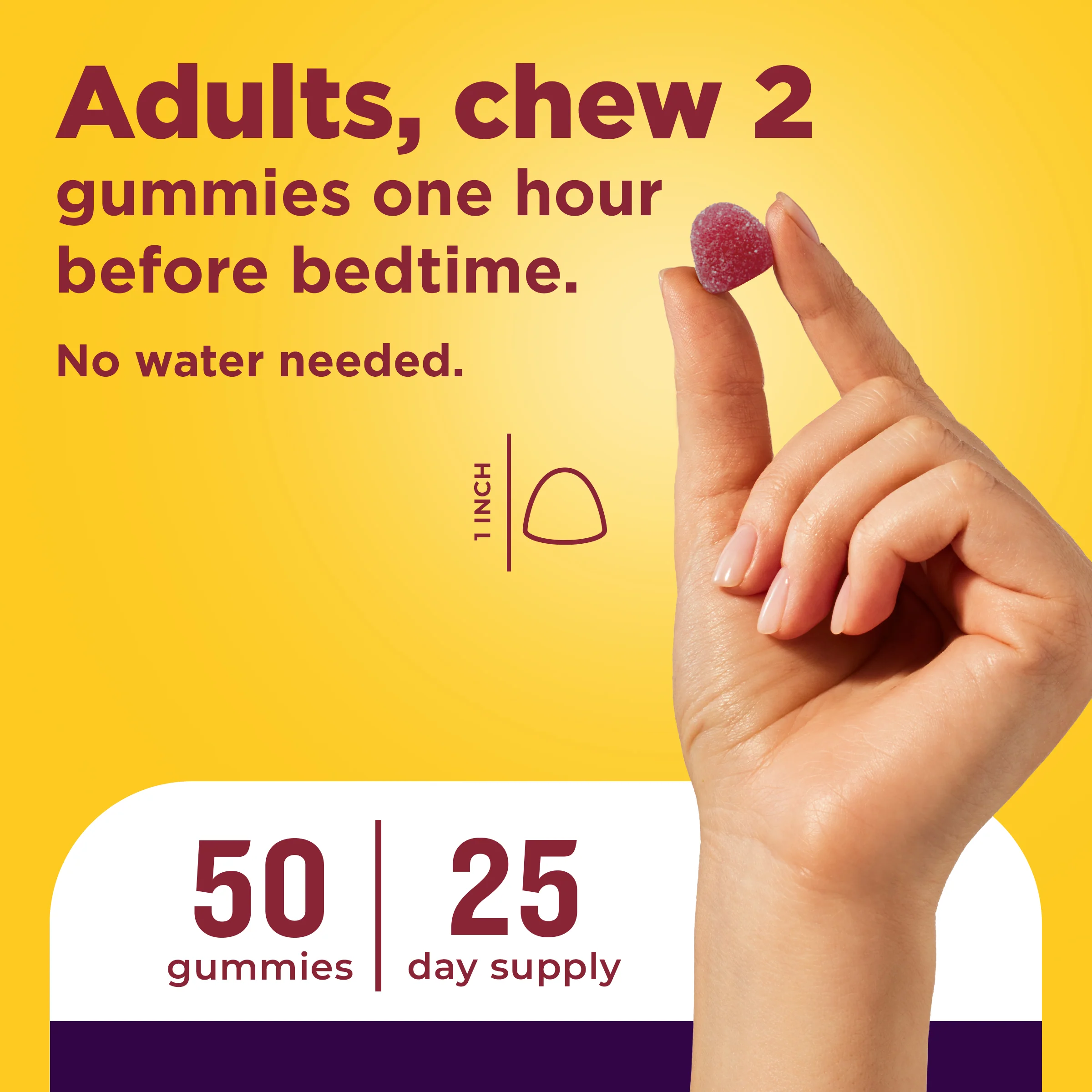 Melatonin 3 mg + Magnesium 100 mg Sleep and Relax Gummies - Image 3