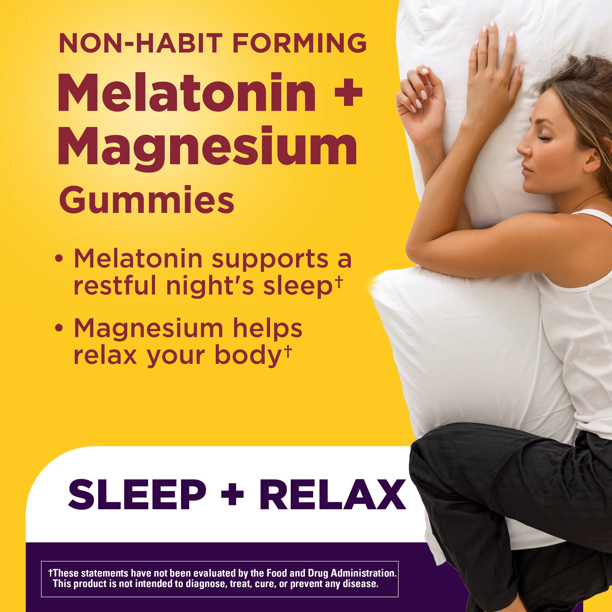 Melatonin 3 mg + Magnesium 100 mg Sleep and Relax Gummies - Image 4