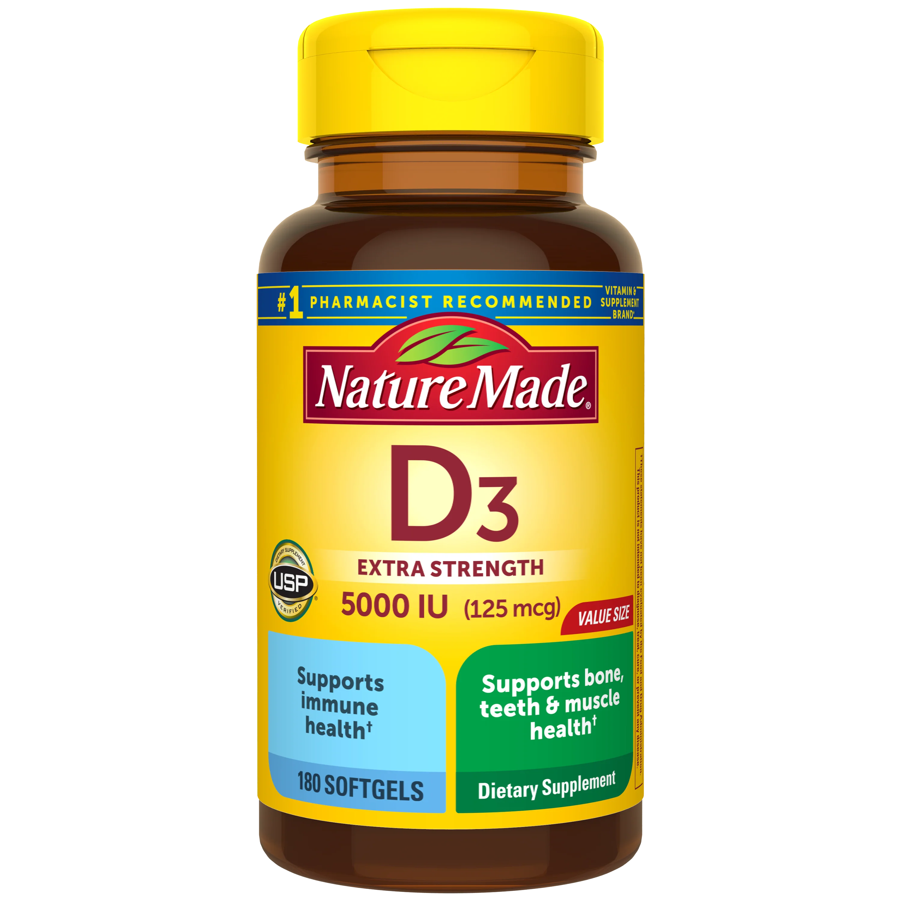 Vitamin D3 Extra Strength 5000 IU (125 mcg) Softgels - Image 4