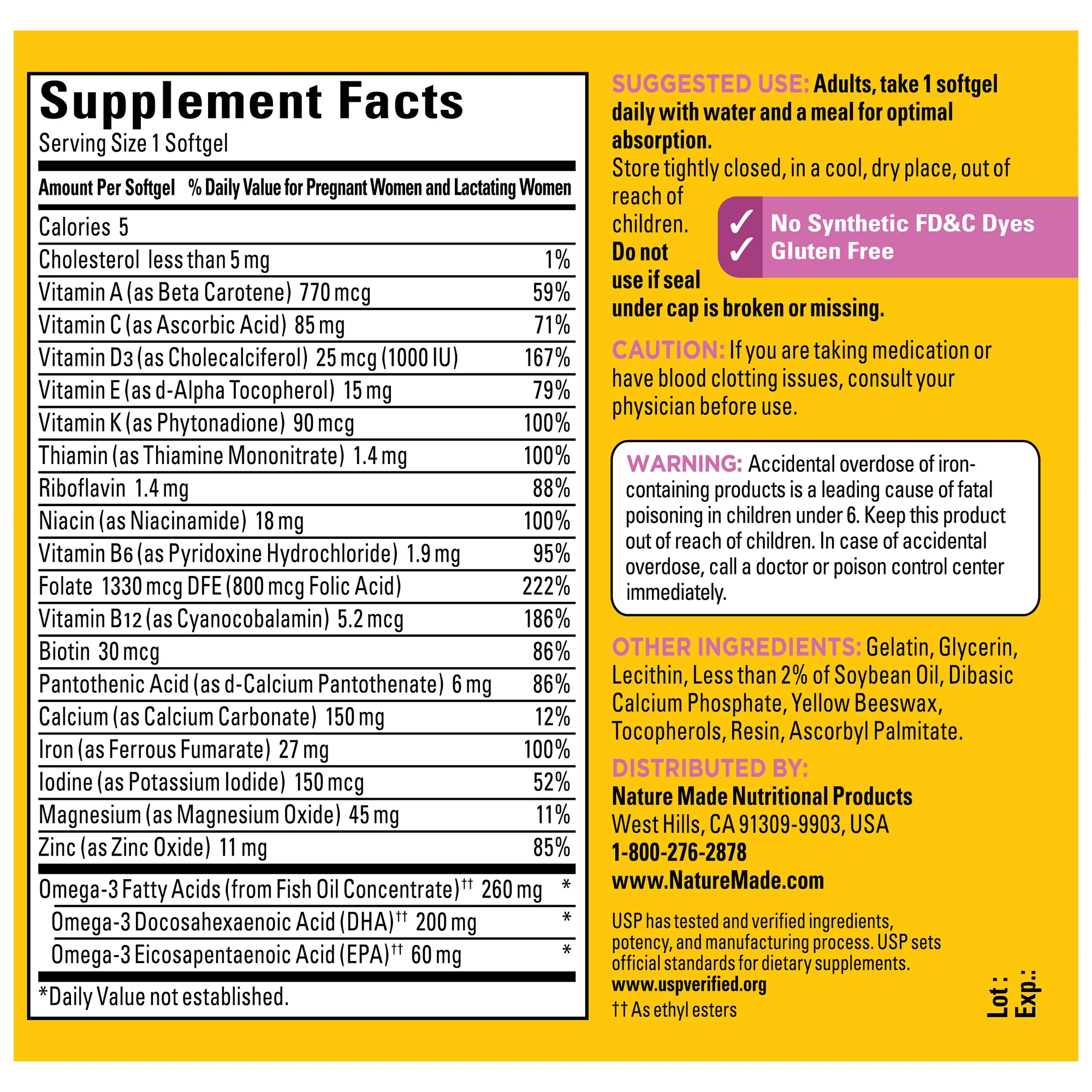 Prenatal Multivitamin Folic Acid + DHA Softgels - Image 5