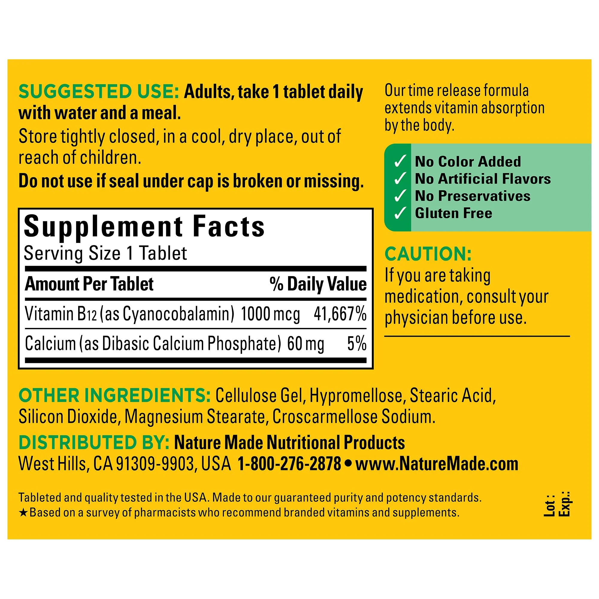 Vitamin B12 Time Release 1000 mcg Tablets - Image 5