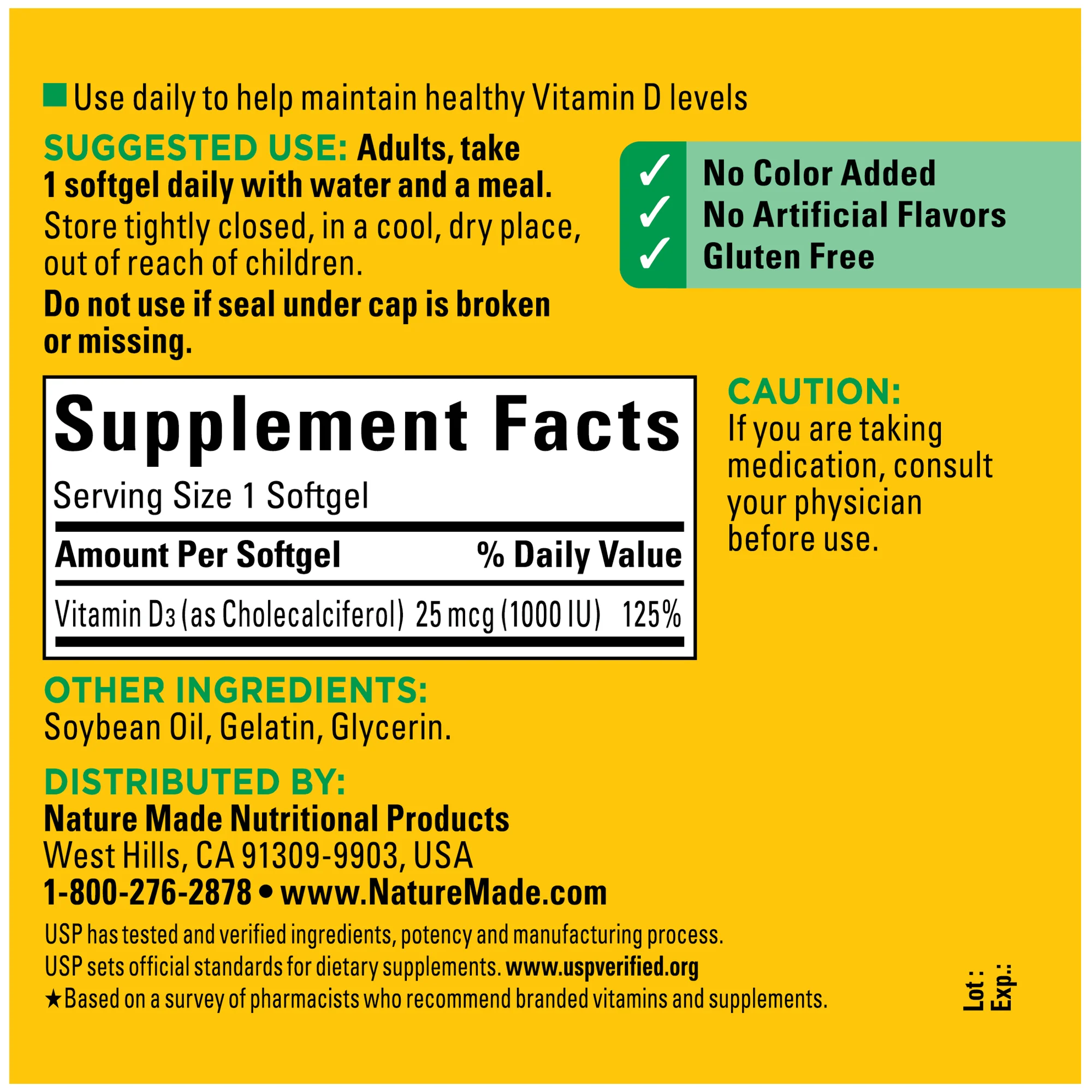 Vitamin D3 1000 IU (25 mcg) Softgels - Image 8
